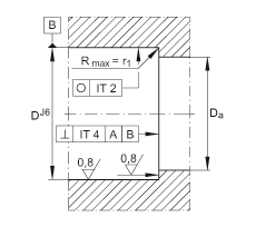 推力角接觸球軸承 ZKLF70155-2Z, 雙向，螺釘安裝，兩側(cè)間隙密封