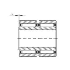 滾針軸承 NAO30X45X26-ZW-ASR1, 無擋邊，雙列
