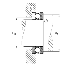 推力深溝球軸承 51316, 根據(jù) DIN 711/ISO 104 標(biāo)準(zhǔn)的主要尺寸，單向，可分離