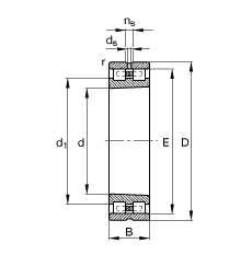 圓柱滾子軸承 NN3092-AS-K-M-SP, 根據(jù) DIN 5412-4 標(biāo)準(zhǔn)的主要尺寸, 非定位軸承, 雙列，帶錐孔，錐度 1:12 ，可分離, 帶保持架，減小的徑向內(nèi)部游隙，限制公差
