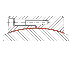 大的關(guān)節(jié)軸承 GE340-DW-2RS2, 根據(jù) DIN ISO 12 240-1 標(biāo)準(zhǔn), 免維護(hù)，兩側(cè)密封