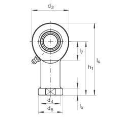 桿端軸承 GIL25-DO, 根據(jù) DIN ISO 12 240-4 標(biāo)準(zhǔn)，帶左旋內(nèi)螺紋，需維護