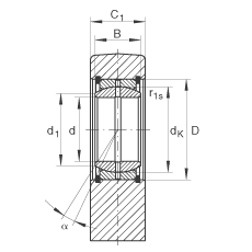 液壓桿端軸承 GF50-DO, 根據(jù) DIN ISO 12 240-4 標(biāo)準(zhǔn)，帶焊接面，需維護
