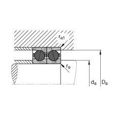 主軸軸承 HCB7019-C-T-P4S, 調(diào)節(jié)，成對或單元安裝，接觸角 α = 15°，陶瓷球，限制公差