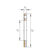 推力墊圈 EGW28-E40-B, 推力墊圈，免維護(hù)，帶銅襯