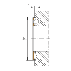 推力墊圈 EGW28-E40-B, 推力墊圈，免維護(hù)，帶銅襯