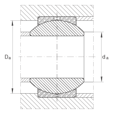 關(guān)節(jié)軸承 GE8-PB, 根據(jù) DIN ISO 12 240-1 標(biāo)準(zhǔn)，尺寸系列 K，需維護