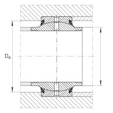 關(guān)節(jié)軸承 GE80-HO-2RS, 根據(jù) DIN ISO 12 240-1 標準, 需維護，兩側(cè)唇密封