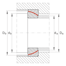 角接觸關(guān)節(jié)軸承 GE70-SW, 根據(jù) DIN ISO 12 240-2 標(biāo)準(zhǔn)，免維護(hù)