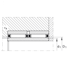 滾針軸承 NAO30X45X26-ZW-ASR1, 無擋邊，雙列