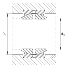 關(guān)節(jié)軸承 GE63-ZO, 根據(jù) DIN ISO 12 240-1 標(biāo)準(zhǔn)，英制尺寸，需維護